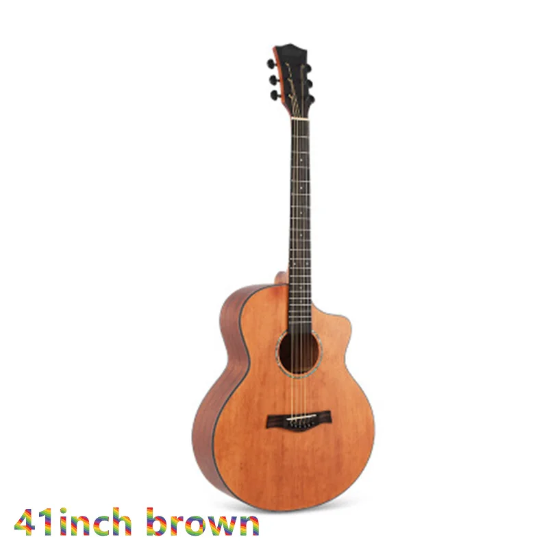 41 дюймов в разрезе гитары 6 Строки в народном стиле GuitarMatte отделка Массив ели Сапеле Акустическая гитара для начинающих AGT138