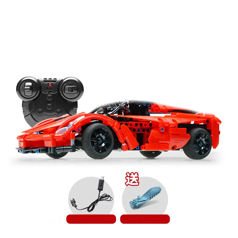 

City Racing RC Car Series Building Blocks Bricks Toy Remote Control Red Sports Cars Compatible Legoed Technic Toys For Children