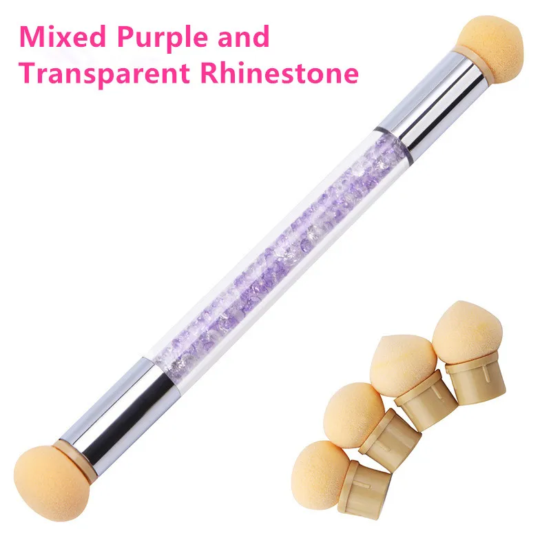 Sponge Heads Brush Sharp Round Replaceable Powder Brush Shade Gradient Pen Nail Art Tool UV Gel Polish New Design for Manicure