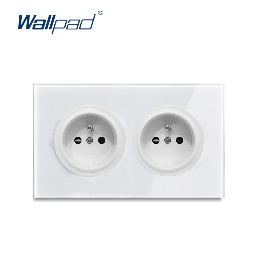 Wallpad L6 Double 2 Gang French Plug Wall Socket France Power Outlet