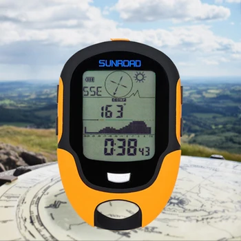 

Thermometer Altimeter Barometer Compass Gauge Date Alarm clock Rechargable