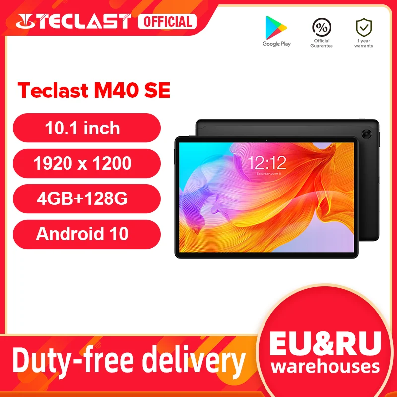 Tablet TECLAST M40SE 4G, 10.1 FHD (1.920x1.200) IPS, Speadtrum UNISOC, 4GB RAM, 128GB SSD (ampliable con MicroSD), Android 10, 6.000mAh, WiFi dual