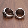 Unique 316L Stainless Steel Knights Templar Ring Custom Design Wholesale Price Shield Black Epoxy Clean Zircon Red Cross Rings 2
