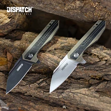 

Dispatch 8cr13MoV Steel Folding Pocket Knife G10 Handle For Outdoor Survival Hunting Camping Hiking EDC Tool Tactical Knife