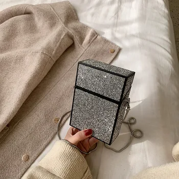 

Fashion Fringed Women's Bags for Women Exquisite Chain Box Shoulder Messenger Bag Designer Brand Pu Leather Ladies Shoulder Bags