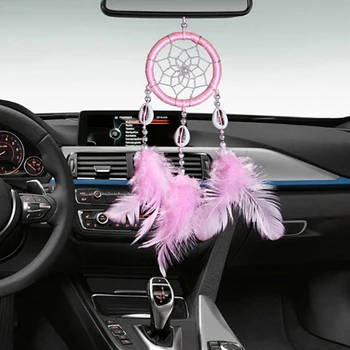 

Car Hanging Ornament Feather Pendant Car Mirror Auto Ethnic Decor Home Adornments Car Accessory Interior For Girls