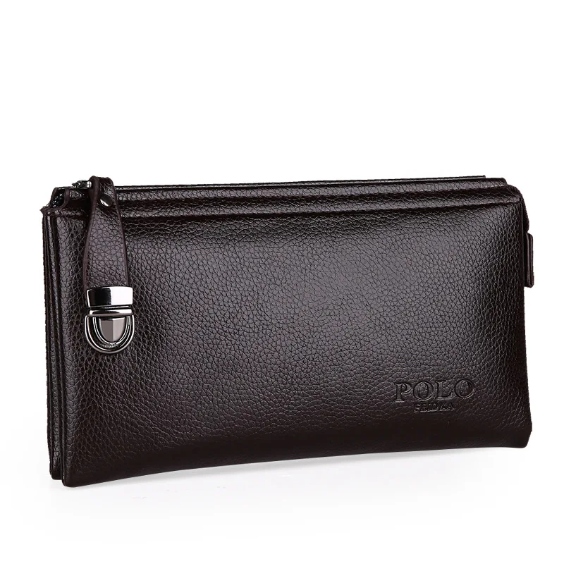 

2017 New Style Genuine Leather Men Cowhide Hand Bag Business Casual Large-Volume Wallet Soft Leather Clutch Bag