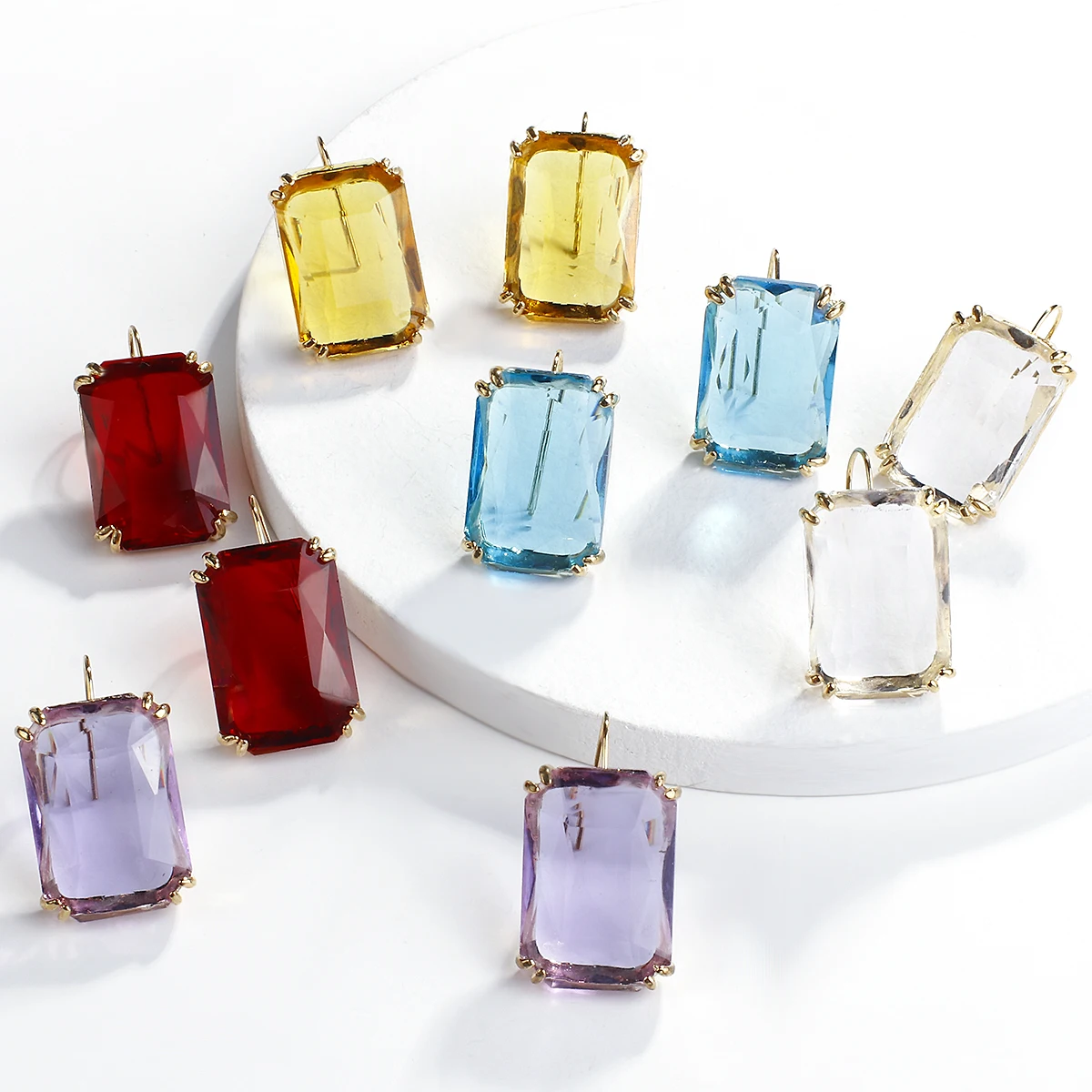 AMORCOME ярких цветов в Корейском стиле с украшением виде кристаллов серьги капель