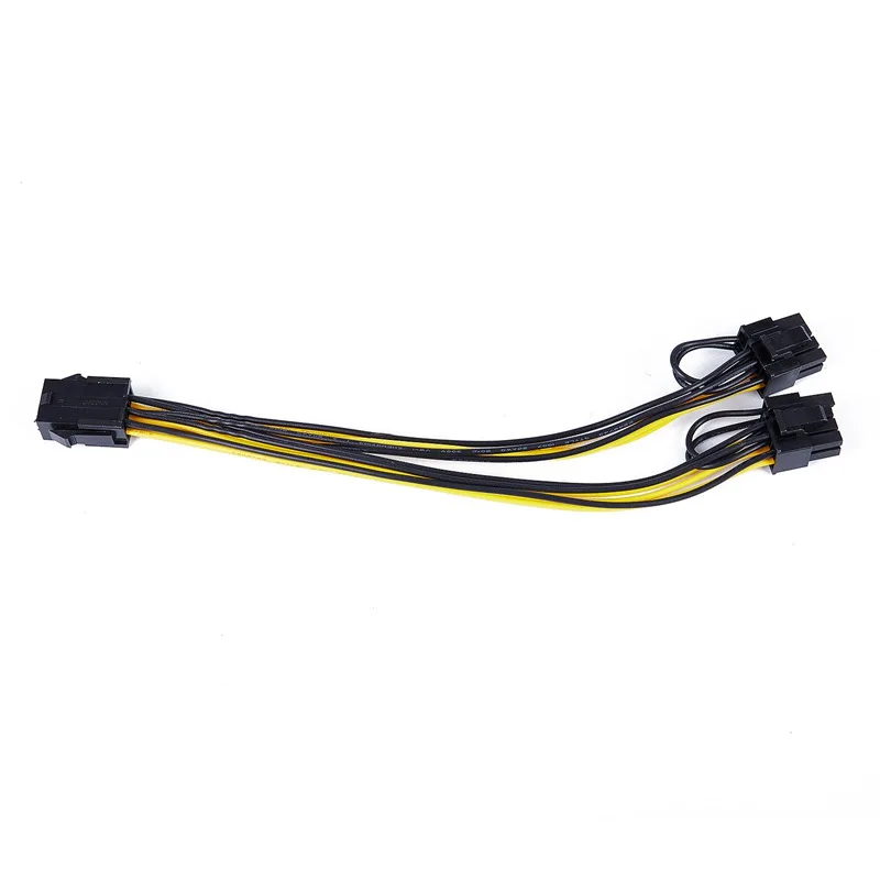 

Module 6Pin to Dual PCI-E PCIe 8Pin + 8Pin (6+2Pin) Power Ribbon Cable Cord 20cm + 20cm for Thermaltake Tt 650 W0163 PSU Power
