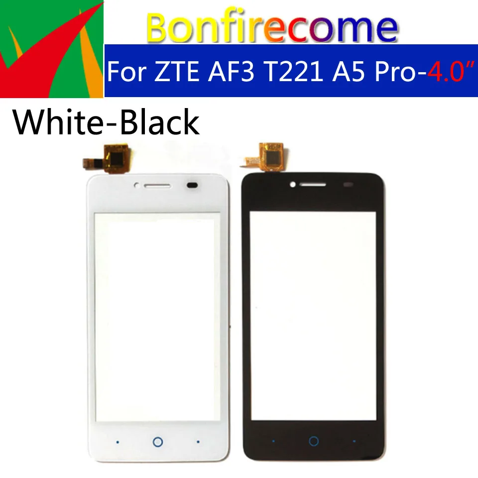 10 шт./партия, для zte Blade AF3 T221 A5 Pro, сенсорная панель, дигитайзер, сенсорная панель, переднее стекло, внешний сенсорный экран, замена 4,0 дюймов