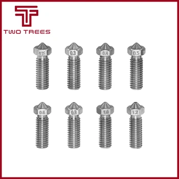 

All metal Stainless steel Volcano Nozzle 0.4mm/0.6mm/0.8mm/1.0mm/1.75mm 3mm Lengthen Crater hotend For 3D Printer PLA/ABS