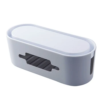 

Cable Management Box - Stylish Cord Organizer Box Hides Power Strip and Keeps Cords Untangled - Surge Protector Cover