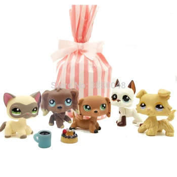 

pet shop cute toys 5 Pcs/bag cat standing little dog dachshund collie spaniel great dane kid gifts