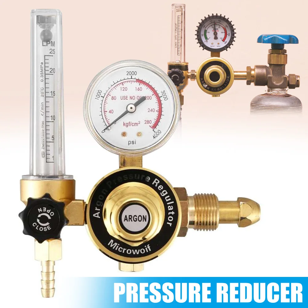 

External Thread Argon Pressures Reducer Flow Meter Control Valves Single Tube Regulator TN88