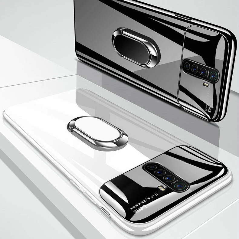 Для OPPO Realme X2 Pro чехол Роскошный Жесткий ПК с подставкой Кольцо Магнит тонкий защитный чехол на заднюю панель для realme x2 pro x2pro
