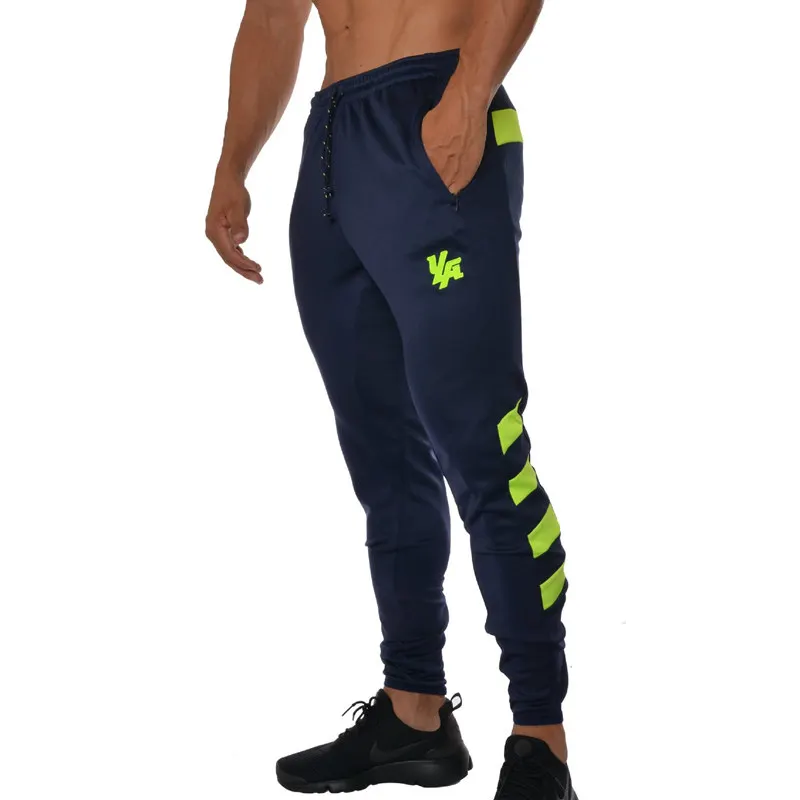 Осенние новые мужские джоггеры спортивные штаны мужские тренажеры фитнес тренировки Брендовые брюки мужские повседневные приталенные брюки спортивная одежда