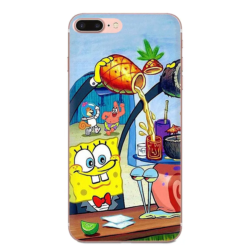 Мягкий хипстерский чехол для huawei Honor 4C 5A 5C 5X6 6A 6X7 7A 7C 7X8 8C 8S 9 10 10i 20 20i Lite рro рисунком из мультфильма «Губка Боб» - Цвет: as picture