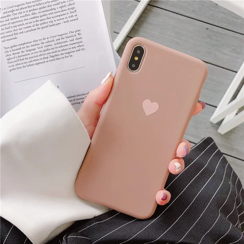 Силиконовый чехол для Apple iphone 7, 8 Plus, X, XS, Max, 6 S, 6 S, чехол с простым рисунком, чехол для iphone XR, мягкий чехол из ТПУ - Цвет: Темно-синий