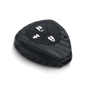 Cover chiave telecomando per Toyota Camry Rav4 Highlander Corolla Aqua Land Cruis - KEYYOU custodia portachiavi in Silicone a 3 pulsanti in Silicone per Toyota Toyota Camry Rav4