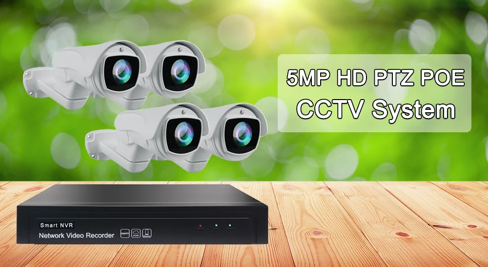 4ch 5MP poe ptz комплект системы H.265 CCTV безопасности 8ch NVR Открытый водонепроницаемый 2,8-12 мм 4X оптический зум IP камера видеонаблюдения