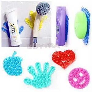 2018 Lovely Designer Shape Magic Plastic Sucker for Bathroom Double-sided Bathroom Accessories Sanitary Ware Accessories