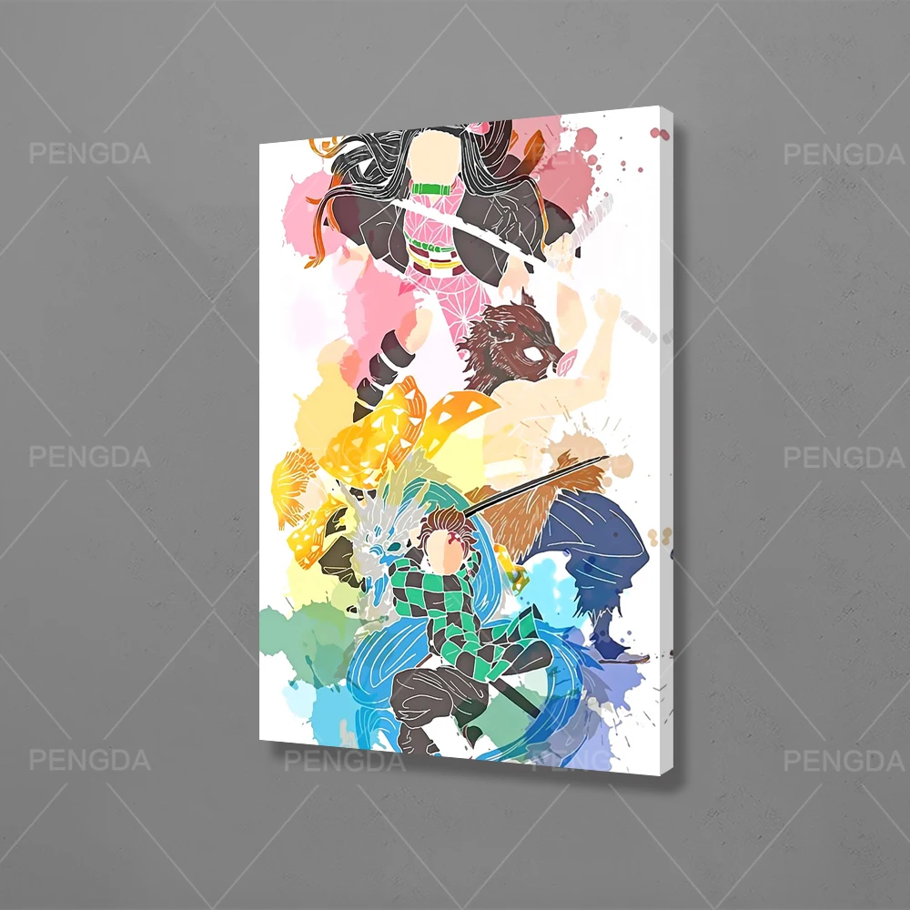 Принты для домашнего декора рассекающий демонов киметсу No Yaiba холст плакат