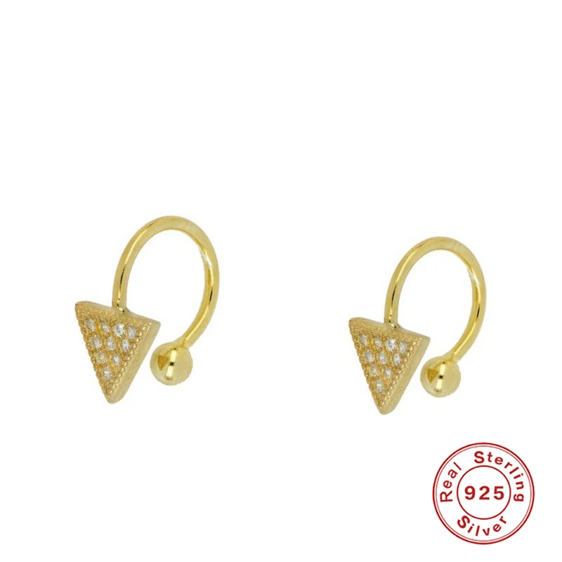 

Aide 925 Sterling Silver Pendientes Ear Cuff Micro Pave Zircon Non Pierced Small Clip Earrings Cuff Korean Earcuff Fine Jewelry