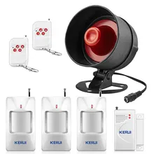 KERUI домашний детектор движения Беспроводной местный будильник динамик Противоугонная сигнализация Система дистанционного управления набор защиты