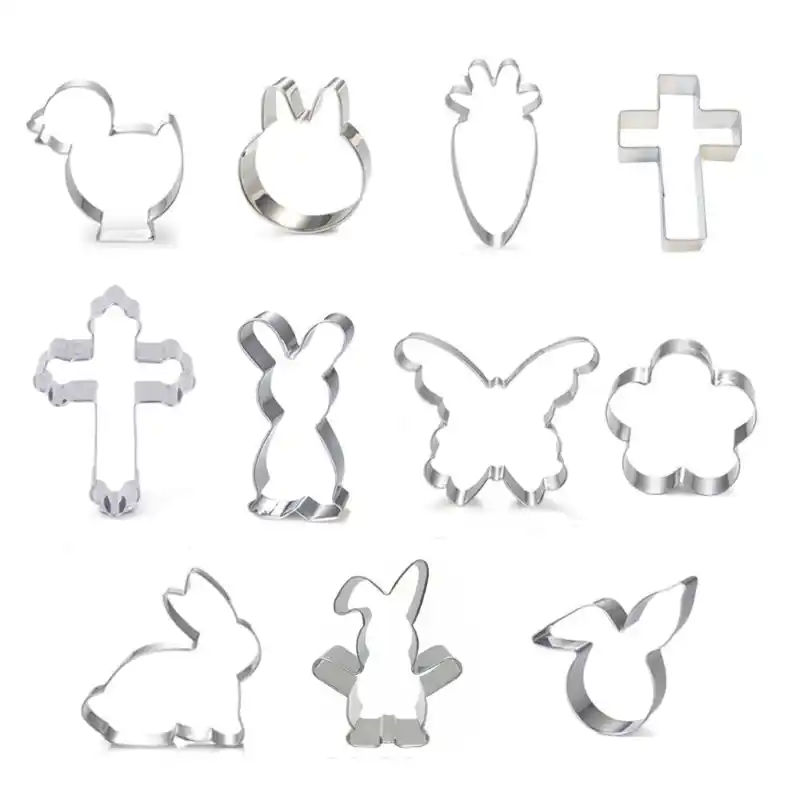 かわいいイースター要素クッキーカッターウサギひよこバニー形状の金型ステンレス鋼 Cake Molds Aliexpress