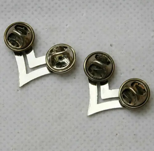 PAIR OF US ARMY CORPORAL SUBDUED METAL COLLAR RANK BADGE PIN MILITARY GIFT