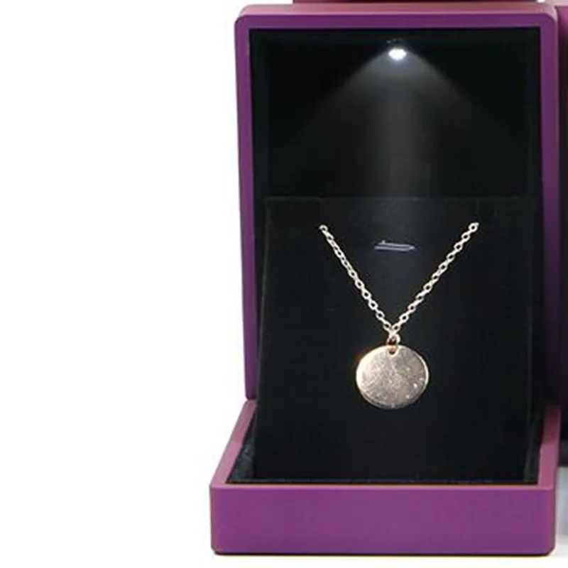 Светодиодный светильник, подвеска, ожерелье, Подарочная коробка, серьги, чехол, ювелирный дисплей, обручение, свадьба, подарок на день Святого Валентина, фестиваль, подарочная коробка