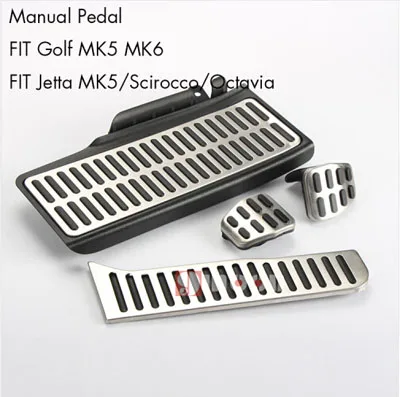 MT for octavia Автомобильная педаль из нержавеющей стали для Volkswagen vw Golf 5 6 MK5 MK6 Skoda Octavia Jetta MK5 MK6 Scirocco CC Passat B6 B7 TIGUAN Toureg - Название цвета: MT for octavia