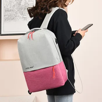 

Men's Backpack Leather Anti Theft Travel Backpack Zipper Mixed Color Large Capacity Multifunctional Ac A Dos Homme Voyage#G2