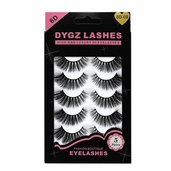 

iflovedekd 5 pairs of artificial eyelashes, hand-made cotton stalk, eye lashes, three-dimensional, realistic
