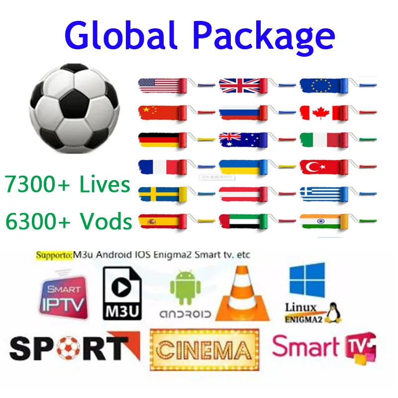 

Full World iptv tv box android m3u subscription iptv brazil Spanish German French Portugal Hot adult Enigma2 Ssmart TV VLC