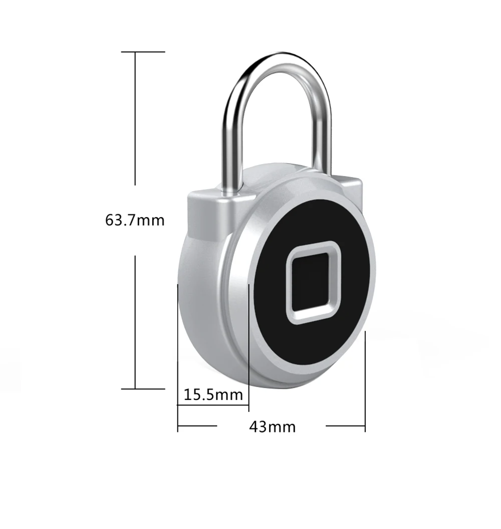 Keyless USB Перезаряжаемый биометрический дверной замок золотой замок безопасности Умный Замок inteligente Противоугонный багажный замок для чемодана