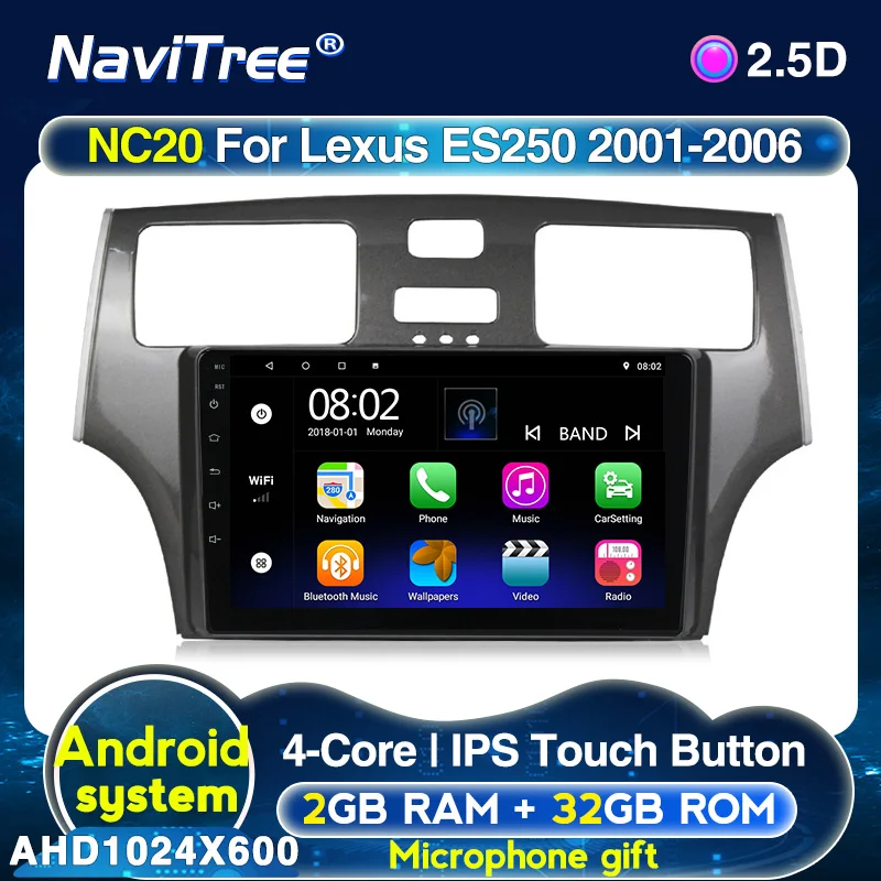 Новое поступление Android 10 IPS 2G + 32G для Lexus ES250 ES300 ES330 автомобильный радиоприемник с