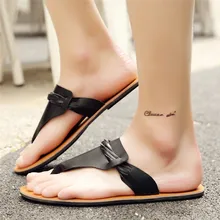 Модная пляжная обувь на плоской подошве снаружи Для мужчин, на нескользящей подошве в римском стиле; повседневные кожаные; Вьетнамки; сезон лето; Для мужчин пляжная обувь, шлепанцы, большие Размеры#40