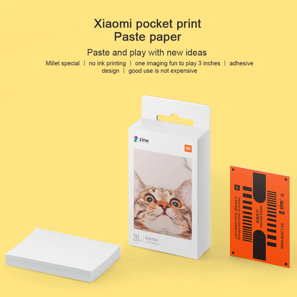 Xiaomi Mijia AR принтер 300 точек/дюйм портативный карман для фотографий с поделкой DIY 500 мАч мини-принтер для фотографий Карманный для работы с приложением Mijia