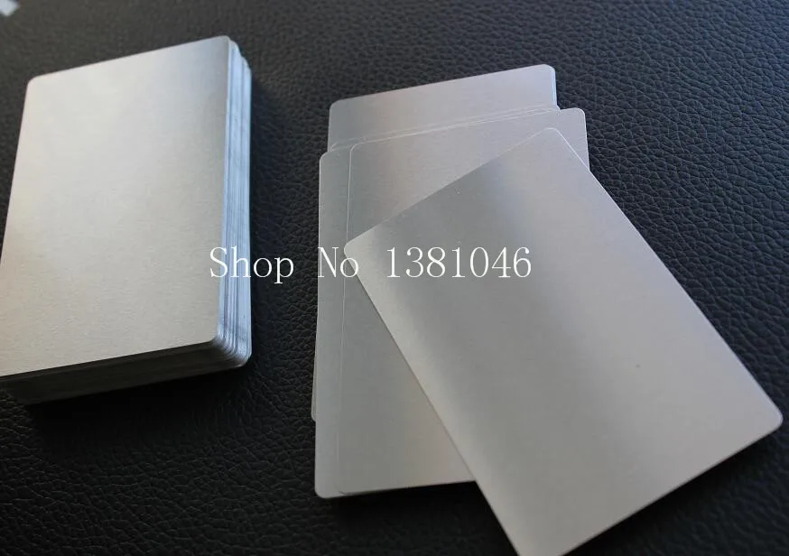 Silver Metal Blank Aluminum Business Cards For Laser Engraving 0.2mm Thickness