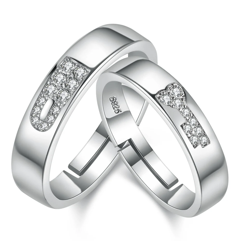 2 шт., кольцо с цирконием, парное кольцо Vashiria, модное позолоченное 925 ювелирное изделие, романтическая императорская корона и крест, кольцо для влюбленных - Цвет основного камня: J806MW