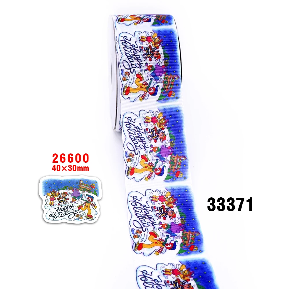 33371 Самодельные товары для рукоделия, лента с принтом героев мультфильмов, атласная лента 50 ярдов. Плоские смолы 30 штук. MR7R7 - Цвет: 33371