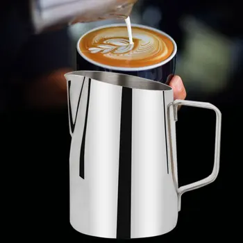

420ml Non Stick Jug Coffee Pitcher Barista Tool Bar Milk Frothing Mug Kitchen Latte Art Stainless Steel Durable Drinking