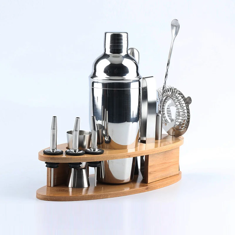 

Cocktail shaker set stainless steel bar accessories home bars bartender kit 750ml shaker bottle pourer long spoon jinger