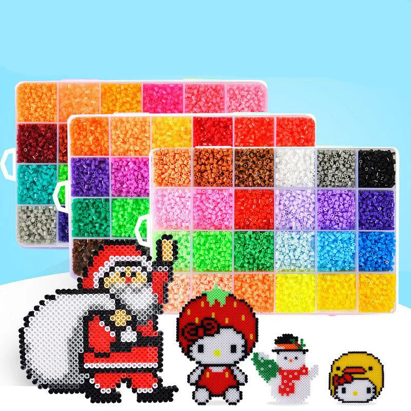 2.6mm 24/48colors Hama beads Education Iron beads 3D puzzle Beads lroning Guarantee perler Fuse beads diy toy miçangas - 2