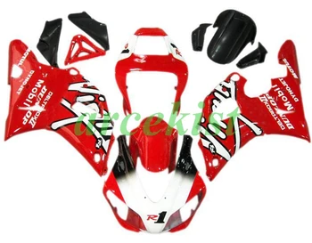 

4 Free Gifts New ABS Motorcycle Full Fairings Kit Fit For YAMAHA YZF R1 1998 1999 98 99 bodywork set Red white