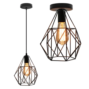 

Modern Vintage Industrial Style Hanging Lighting Loft Pendant Lamp Luminaires Living Room Bar Cafe Includes E27 Light Fixtures