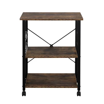 

Baker's Rack 3-Tier Kitchen Utility Microwave Oven Stand Storage Cart Workstation Shelf