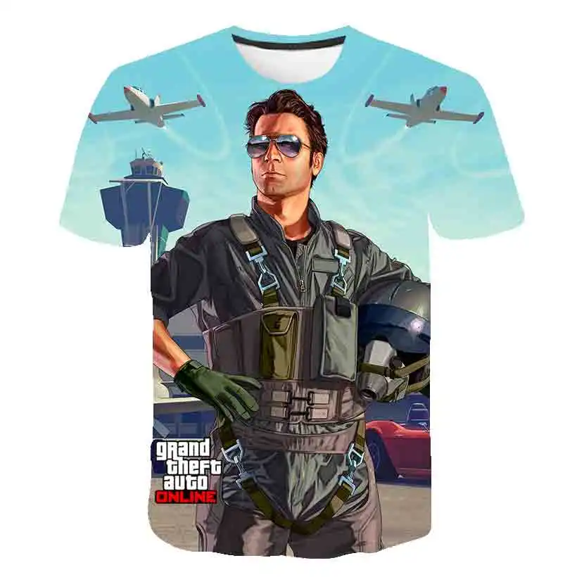3D Grand Theft Auto Game Детская одежда 2020 GTA 5 детские футболки летние топы повседневные