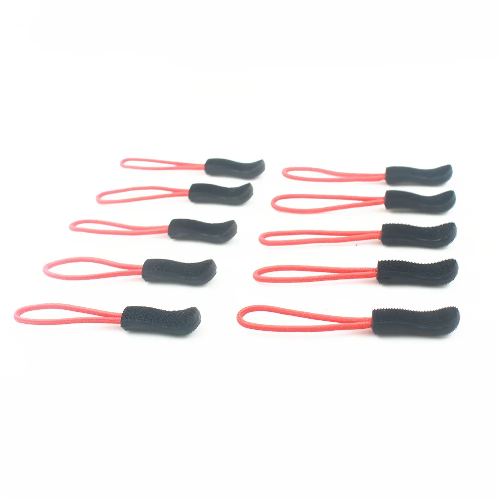 10pcs/set Zip Slider Hanger Replacement Zipper Pull Cord Fastener - 3 Colors